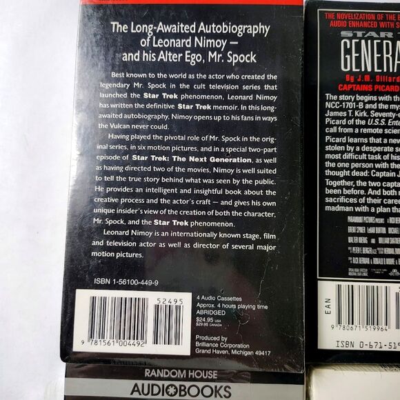 4 New Star Trek Related Audiobooks on Cassette Vintage Sealed - Picture 7 of 14